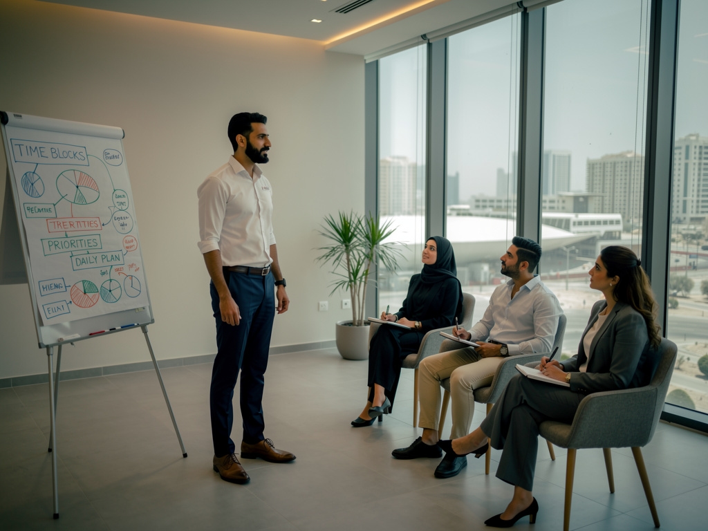 جلسة تدريبية حول الوعي بالوقت